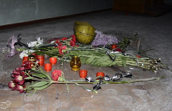 Odessits bring flowers in memory of people killed by fire in Trade Unions House