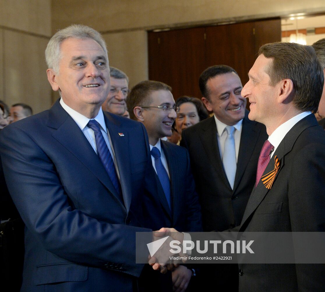 State Duma Chairman Sergei Naryshkin visits Serbia