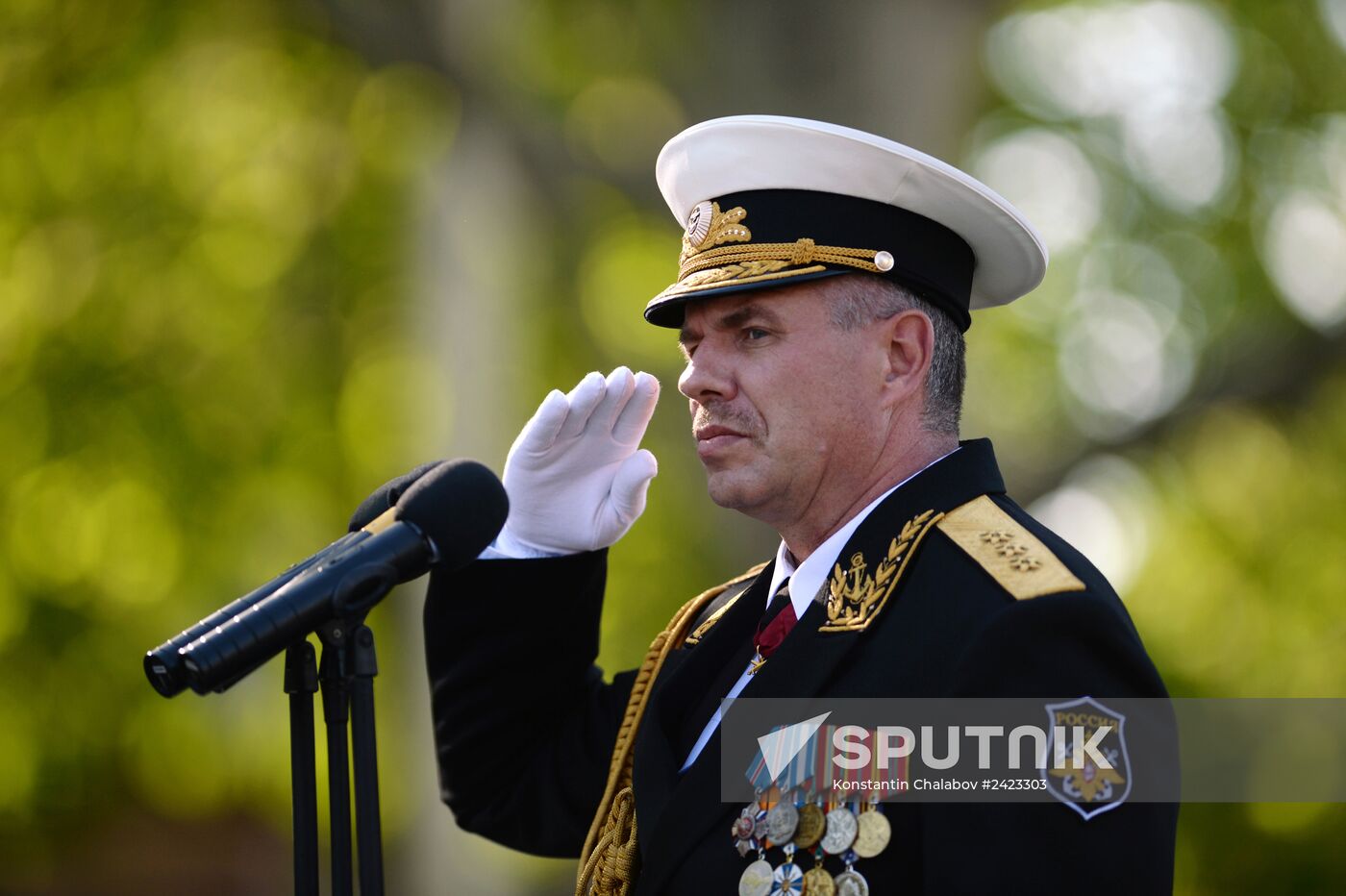 Full dress rehearsal of V-Day Parade in Sevastopol