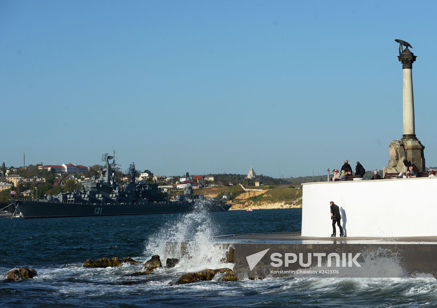 Full dress rehearsal of V-Day Parade in Sevastopol