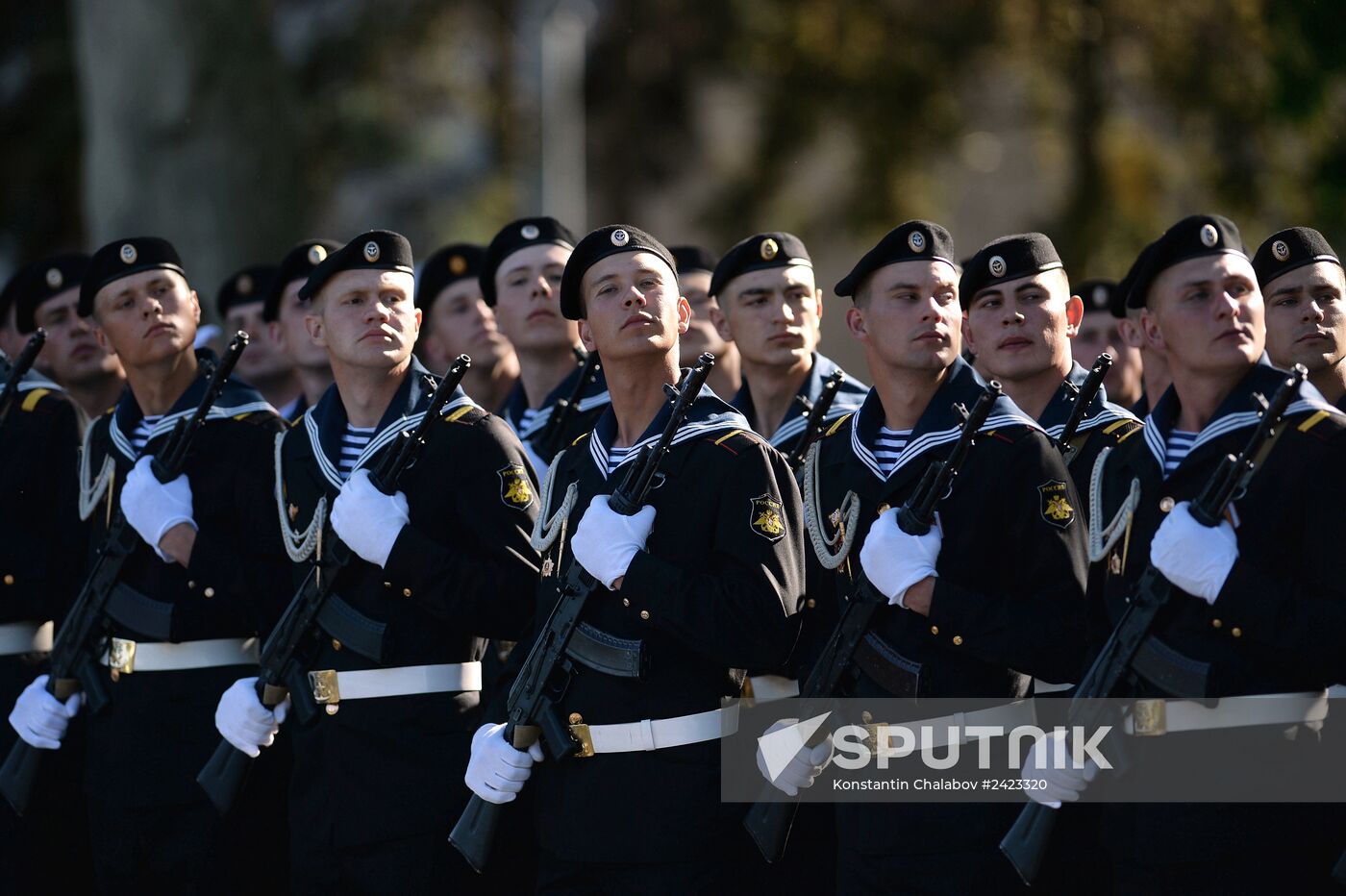 Full dress rehearsal of V-Day Parade in Sevastopol