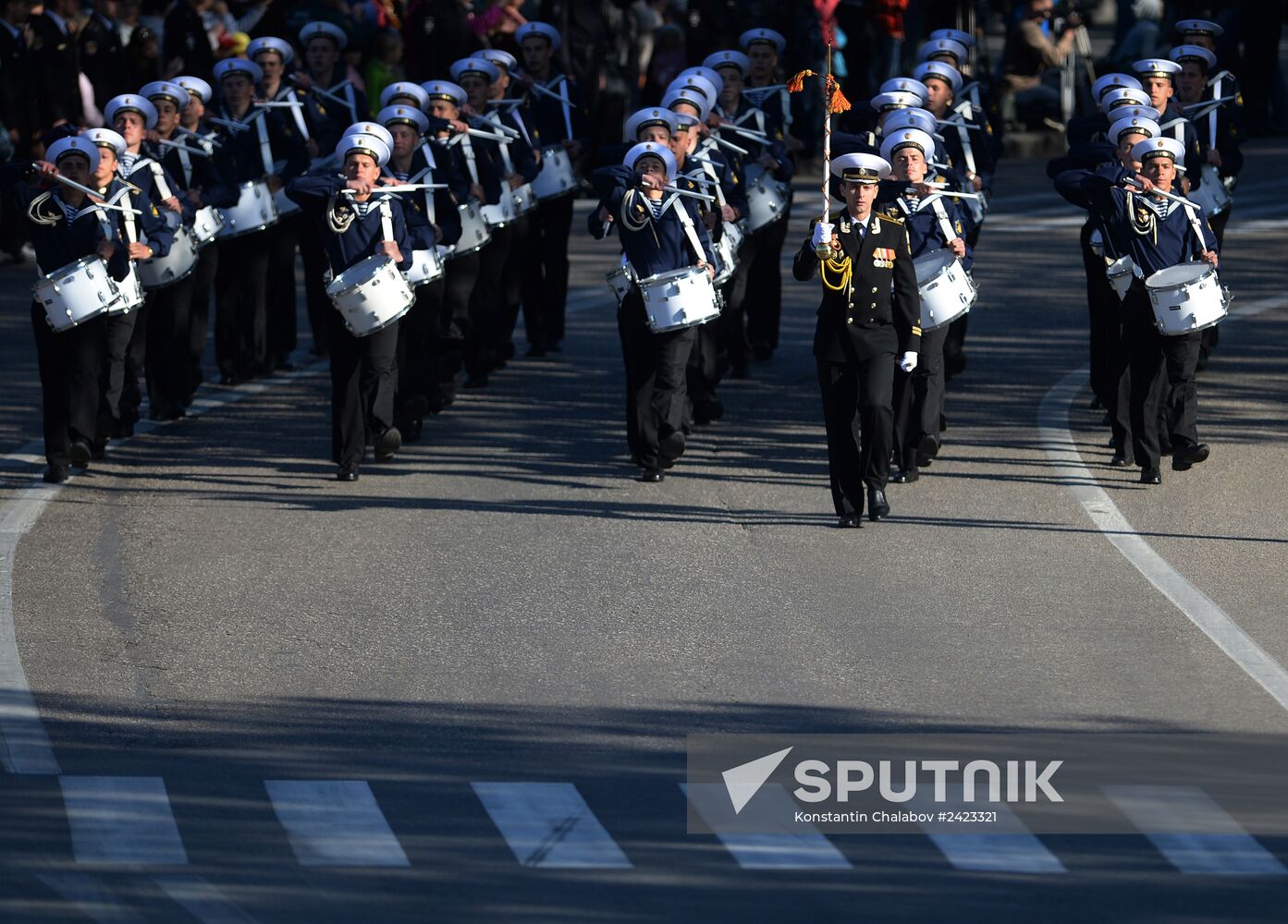Full dress rehearsal of V-Day Parade in Sevastopol