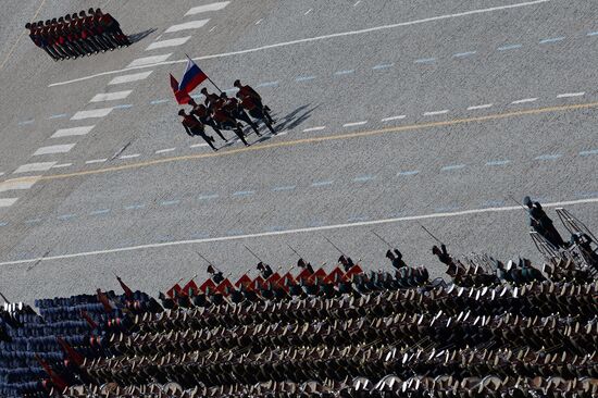 Full dress rehearsal of V-Day Parade