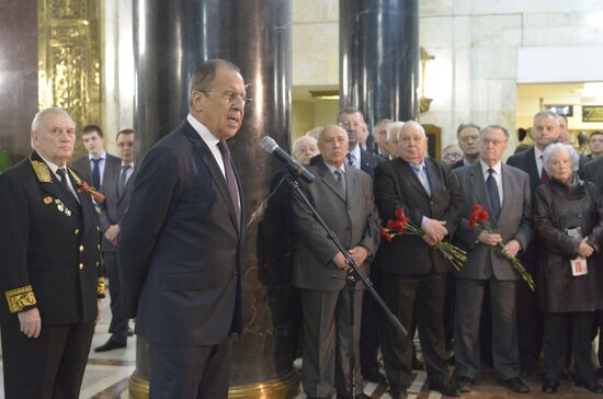 Sergei Lavrov at Victory Day ceremony