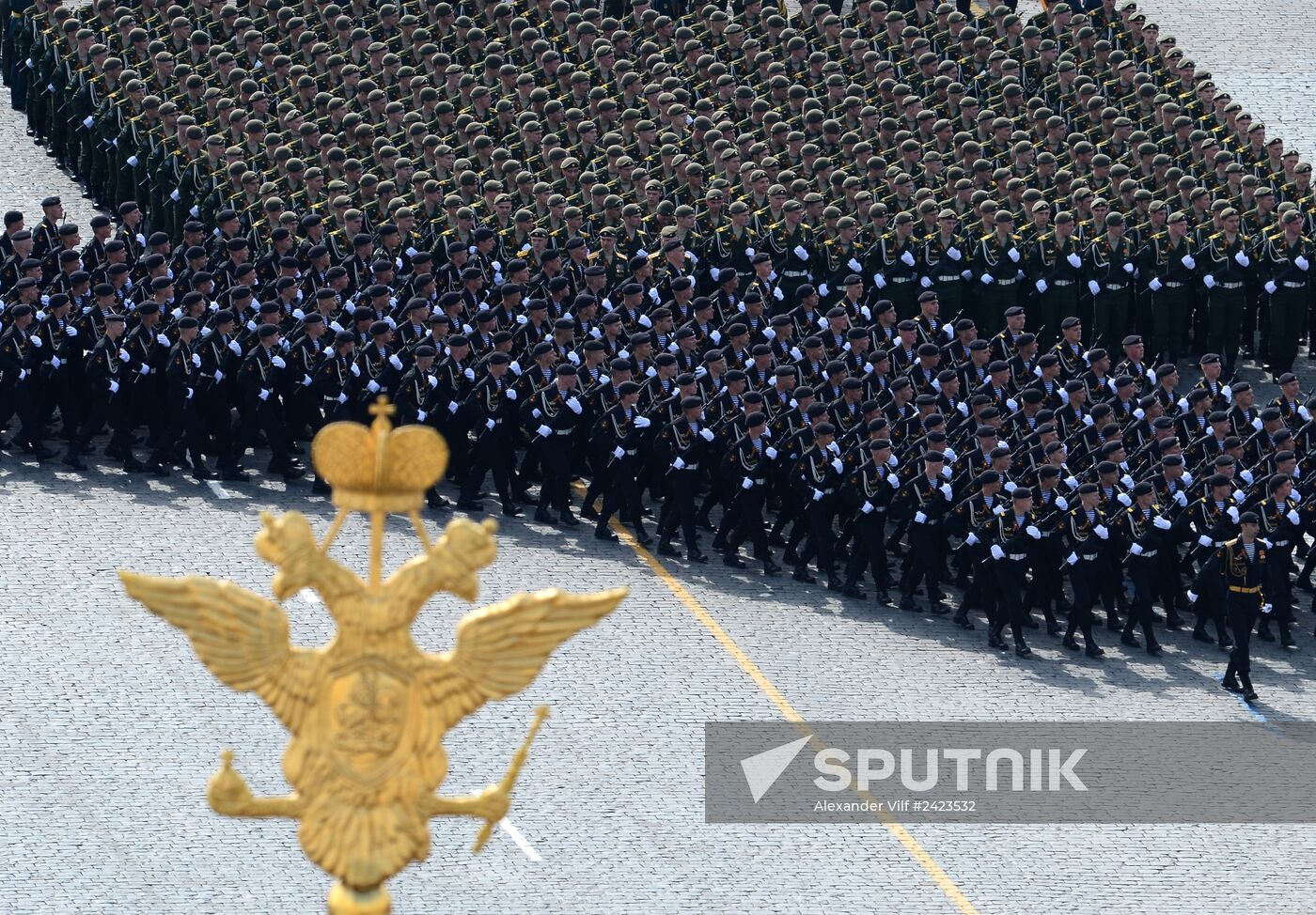 Full dress rehearsal of V-Day Parade