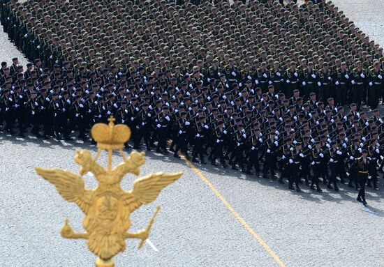 Full dress rehearsal of V-Day Parade