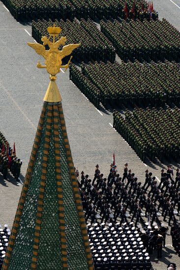 Full dress rehearsal of V-Day Parade