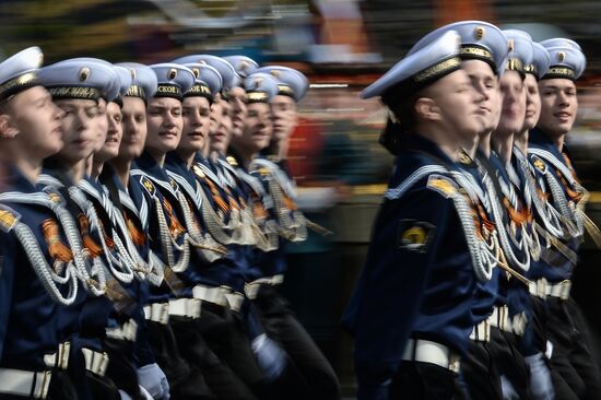 Full dress rehearsal of V-Day Parade