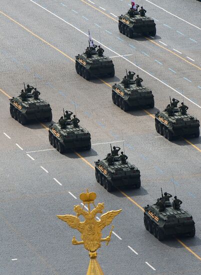 Full dress rehearsal of V-Day Parade