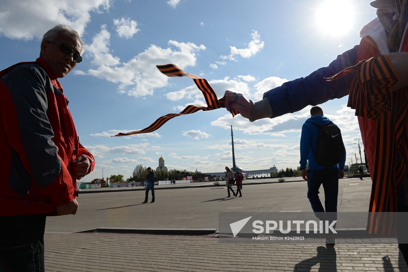 St. George Ribbon distribution point in Moscow