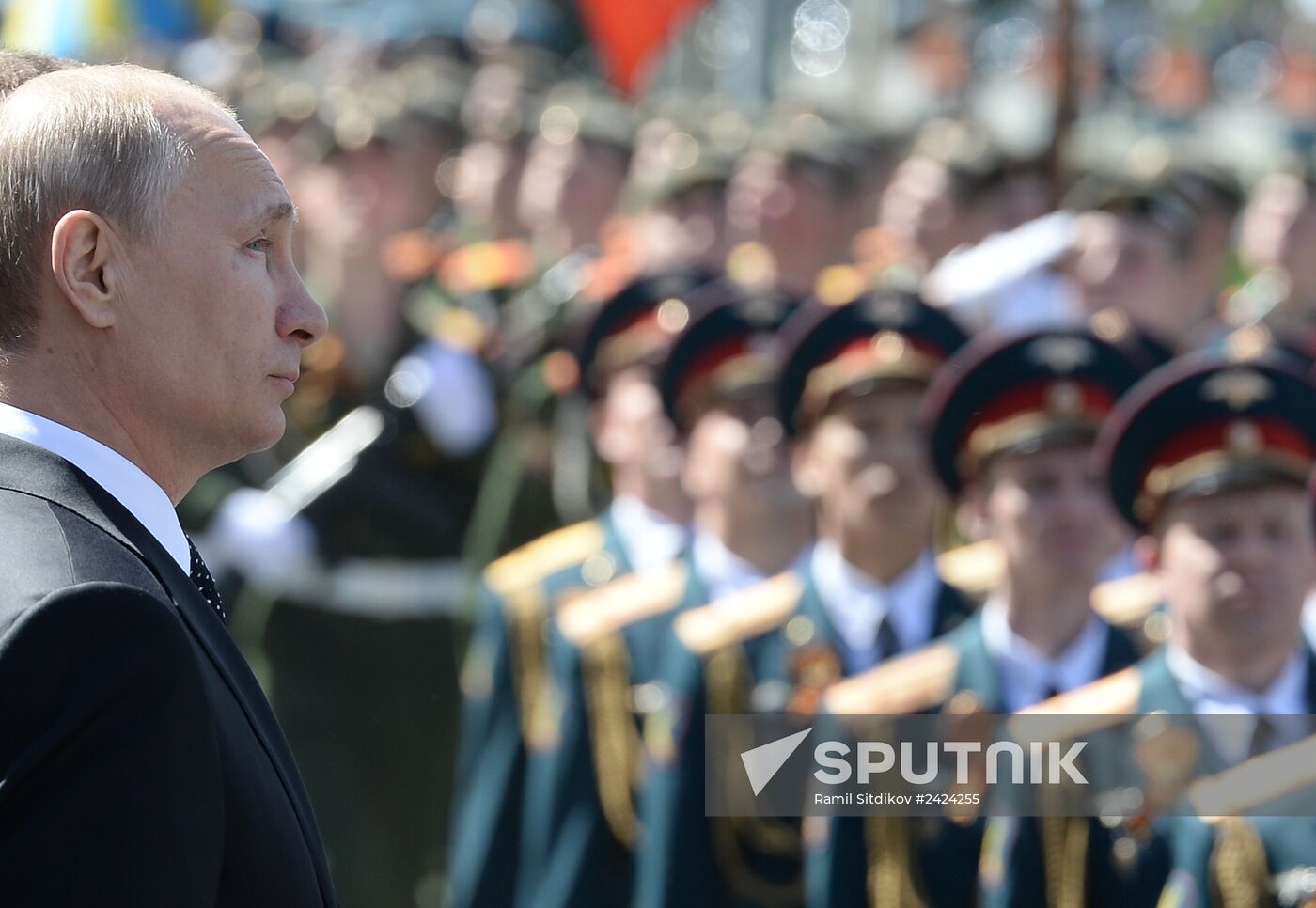 Wreath and flowers laid at Tomb of Unknown Soldier near Kremlin wall