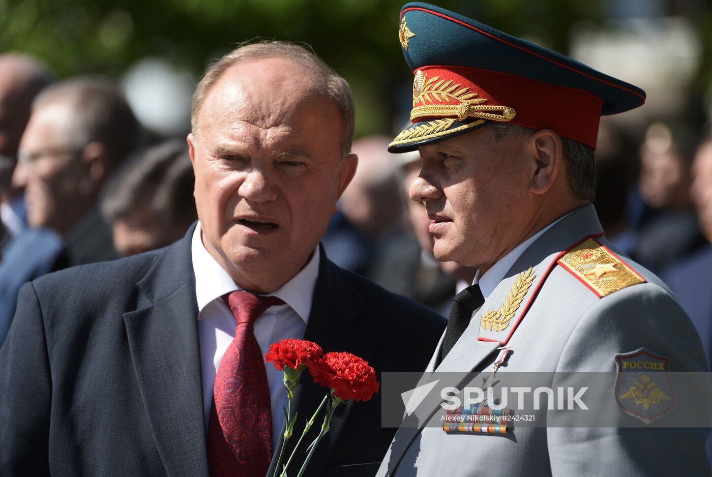 Wreath and flowers laid at Tomb of Unknown Soldier near Kremlin wall