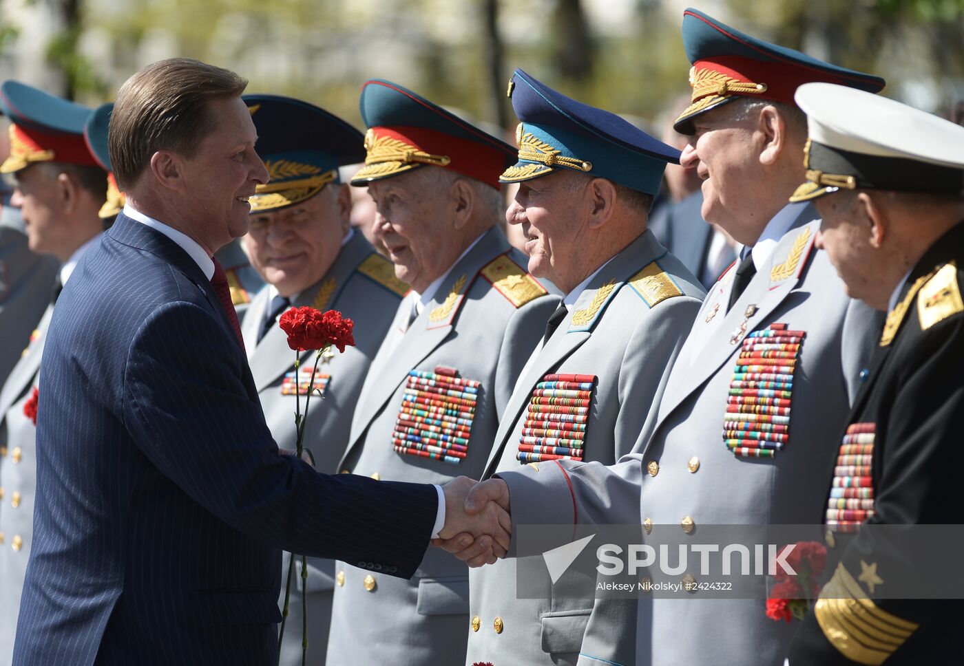 Wreath and flowers laid at Tomb of Unknown Soldier near Kremlin wall