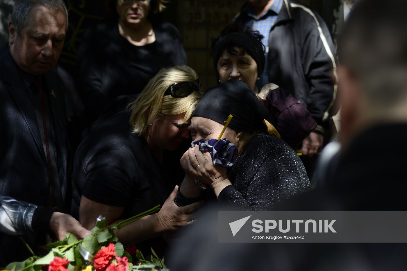 Funeral service for Dmitry Nikityuk who died at Trade Unions House, Odessa on May 2