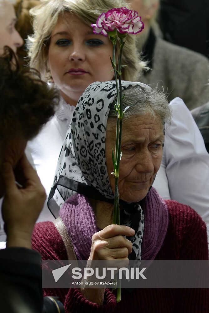 Funeral service for Dmitry Nikityuk who died at Trade Unions House, Odessa on May 2