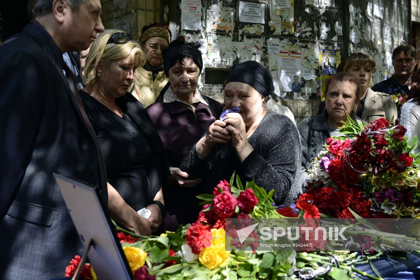 Funeral service for Dmitry Nikityuk who died at Trade Unions House, Odessa on May 2