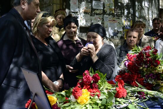 Funeral service for Dmitry Nikityuk who died at Trade Unions House, Odessa on May 2
