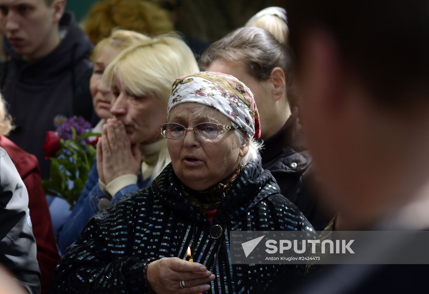 Funeral service for Dmitry Nikityuk who died at Trade Unions House, Odessa on May 2