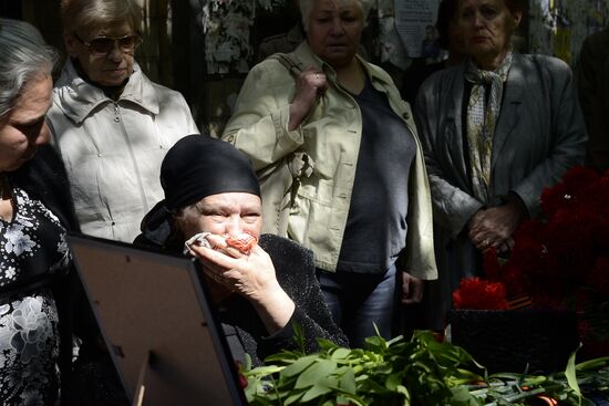 Funeral service for Dmitry Nikityuk who died at Trade Unions House, Odessa on May 2