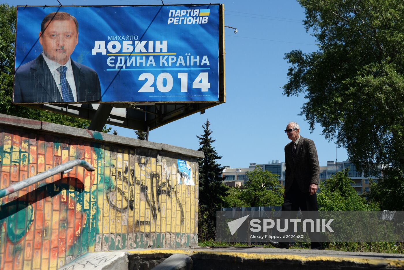 Election campaigning in Kiev