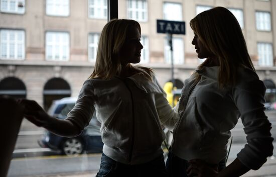 Tolmachevy sisters who represent Russia at the Eurovision Song Contest 2014 in Copenhagen
