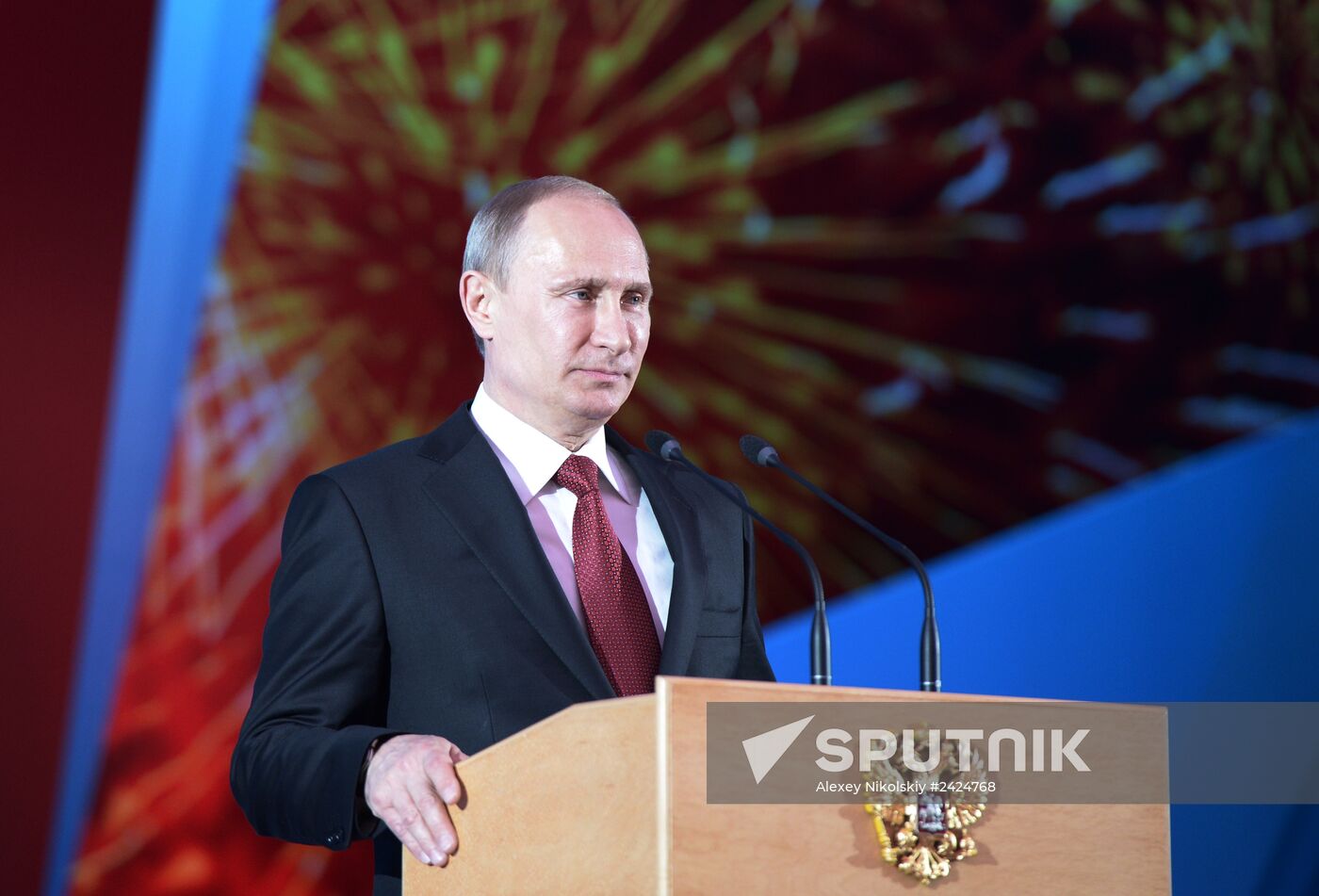 Vladimir Putin at V-Day reception