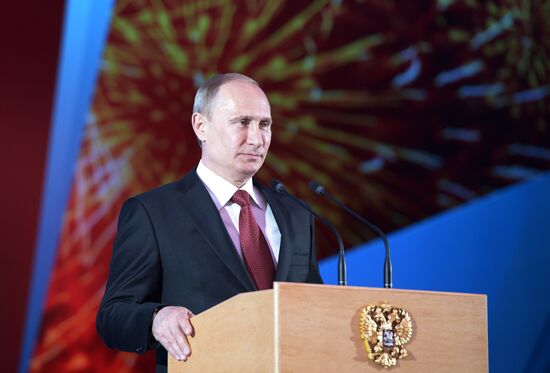 Vladimir Putin at V-Day reception