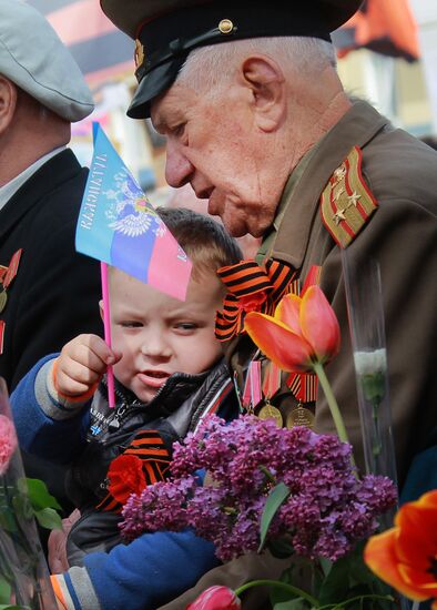 Victory Day celebrations in Lugansk