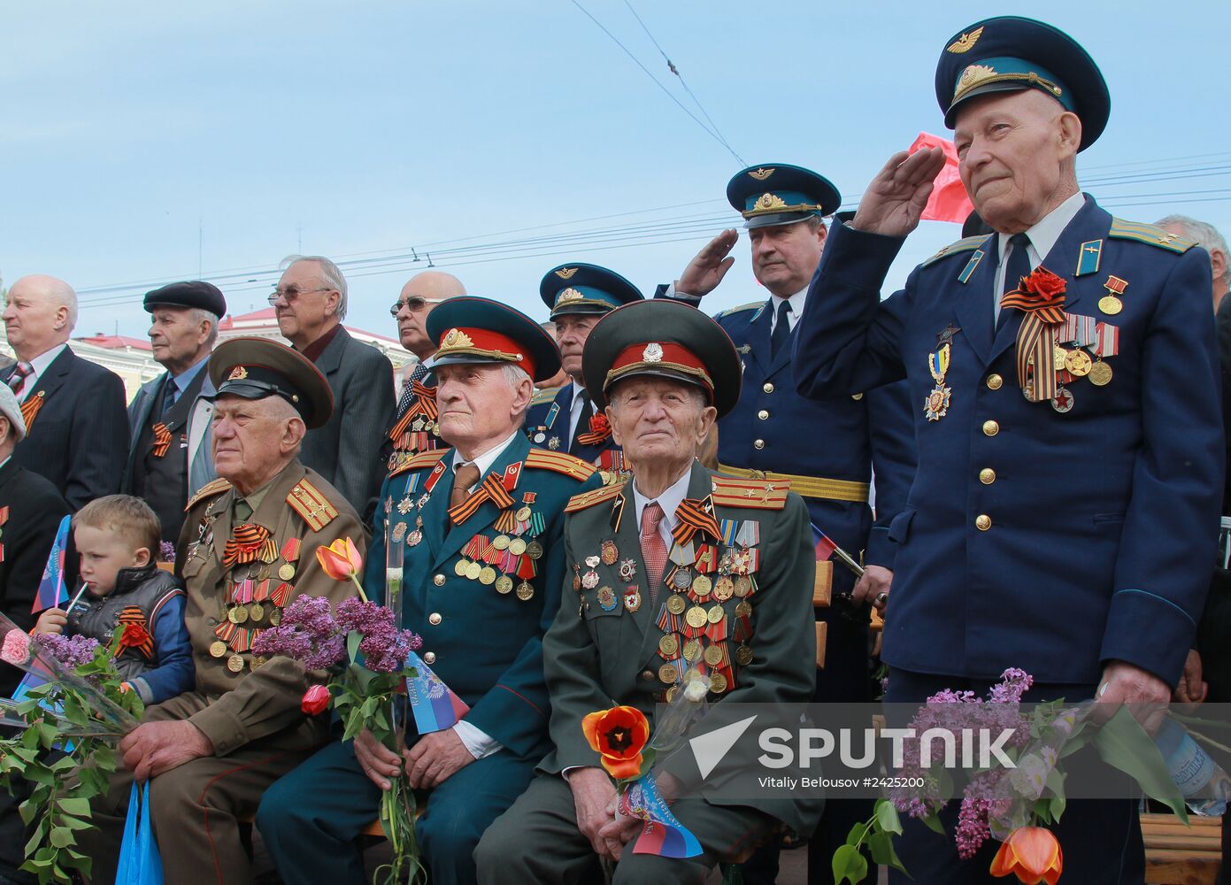 Victory Day celebrations in Lugansk