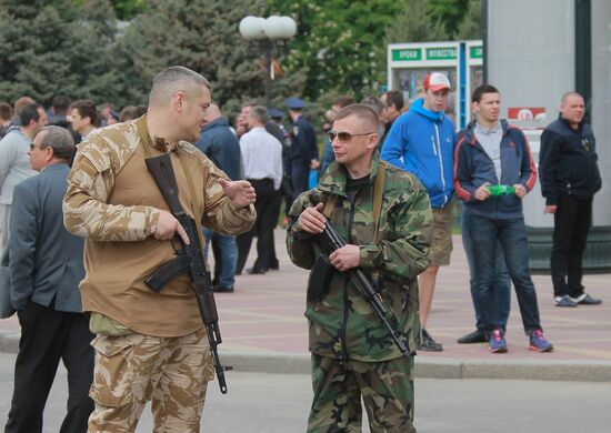 Victory Day celebrations in Lugansk