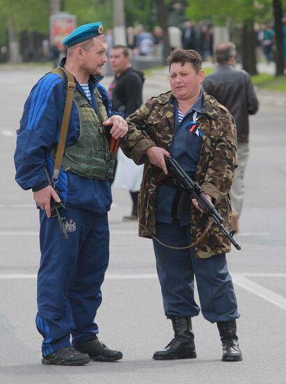 Victory Day celebrations in Lugansk