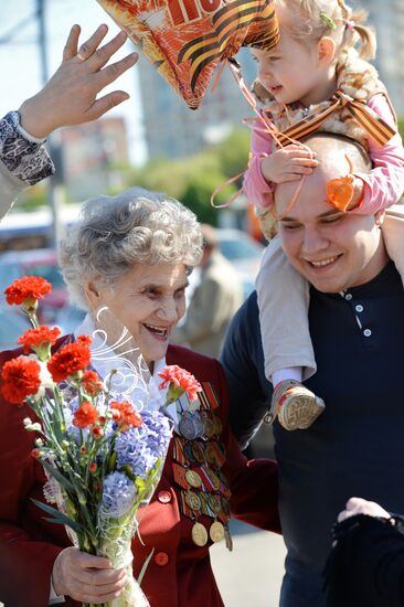 War veterans meet on Victory Day at Gorky Park