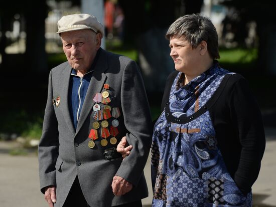 Victory Day celebrations in Slavyansk