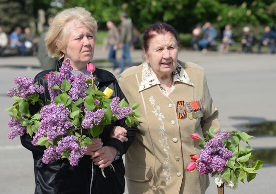 Victory Day celebrations in Slavyansk