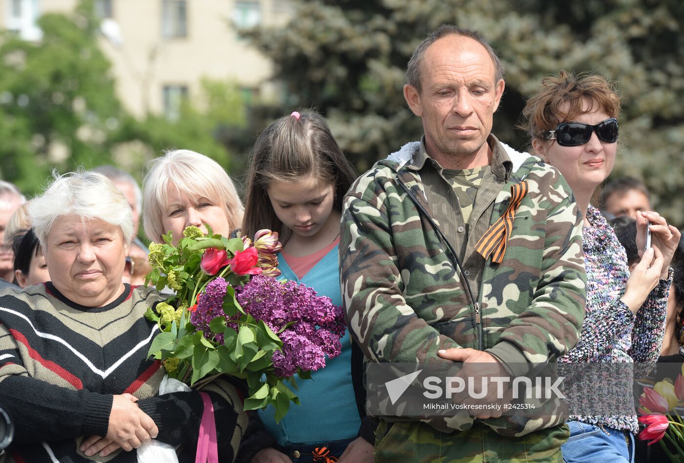 Victory Day celebrations in Slavyansk