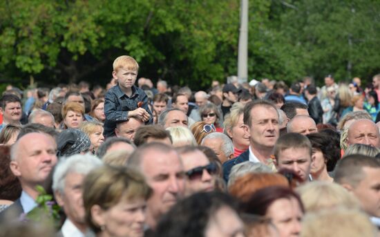 Victory Day celebrations in Slavyansk