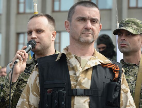 Victory Day celebrations in Slavyansk