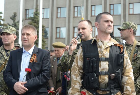 Victory Day celebrations in Slaviansk