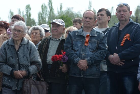 Victory Day celebrations in Slaviansk
