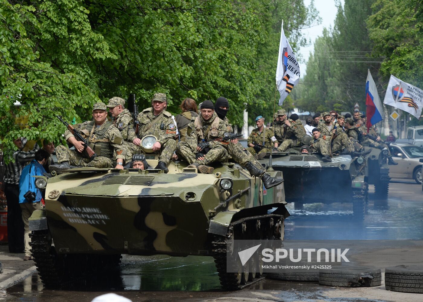 Victory Day celebrations in Slavyansk