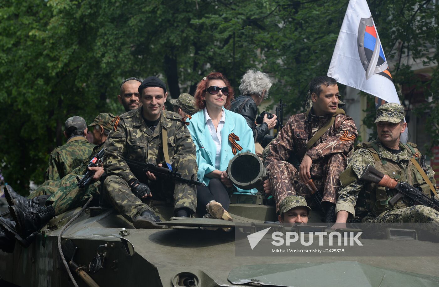 Victory Day celebrations in Slavyansk