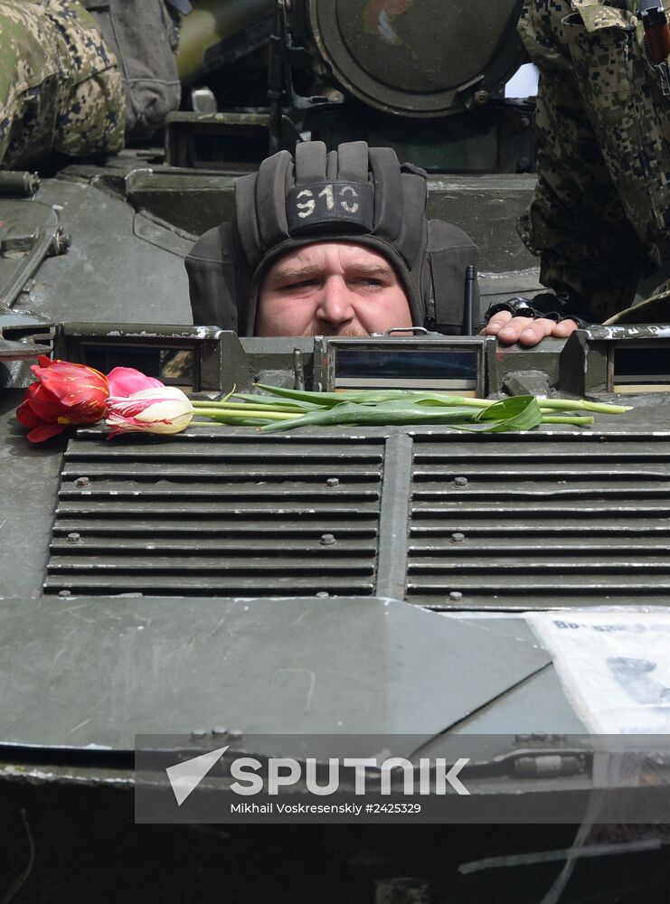 Victory Day celebrations in Slavyansk