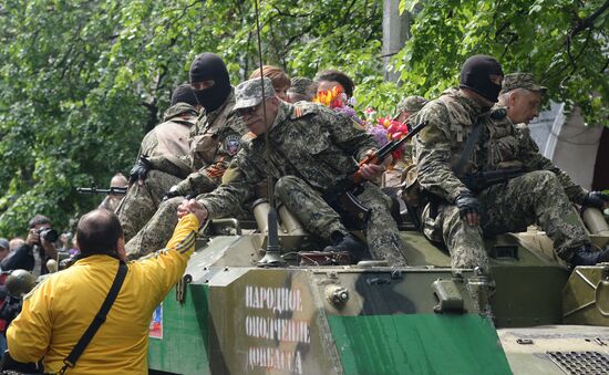 Victory Day celebrations in Slavyansk