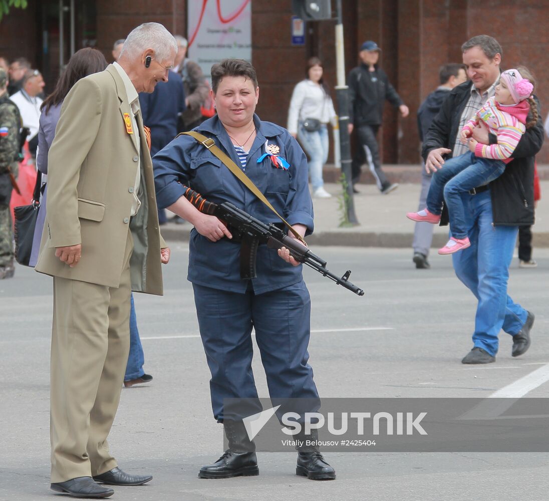 Victory Day celebrations in Lugansk