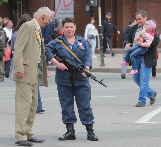 Victory Day celebrations in Lugansk