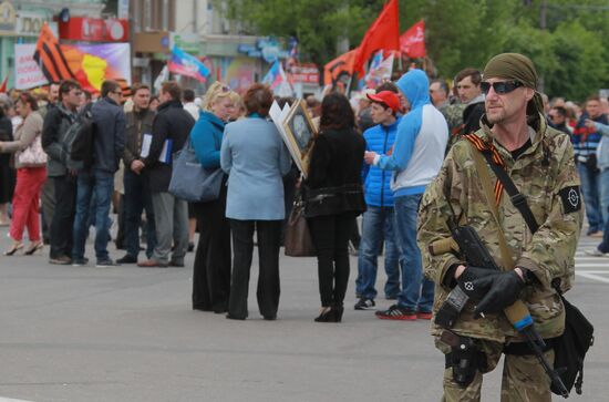 Victory Day celebrations in Lugansk
