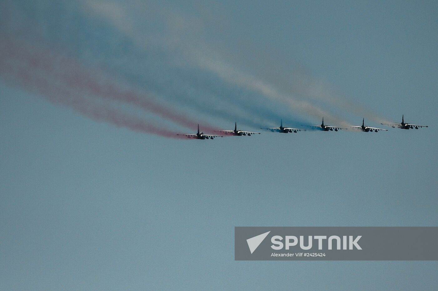 Vladimir Putin and Dmitry Medvedev at Victory Day parade on Red Square