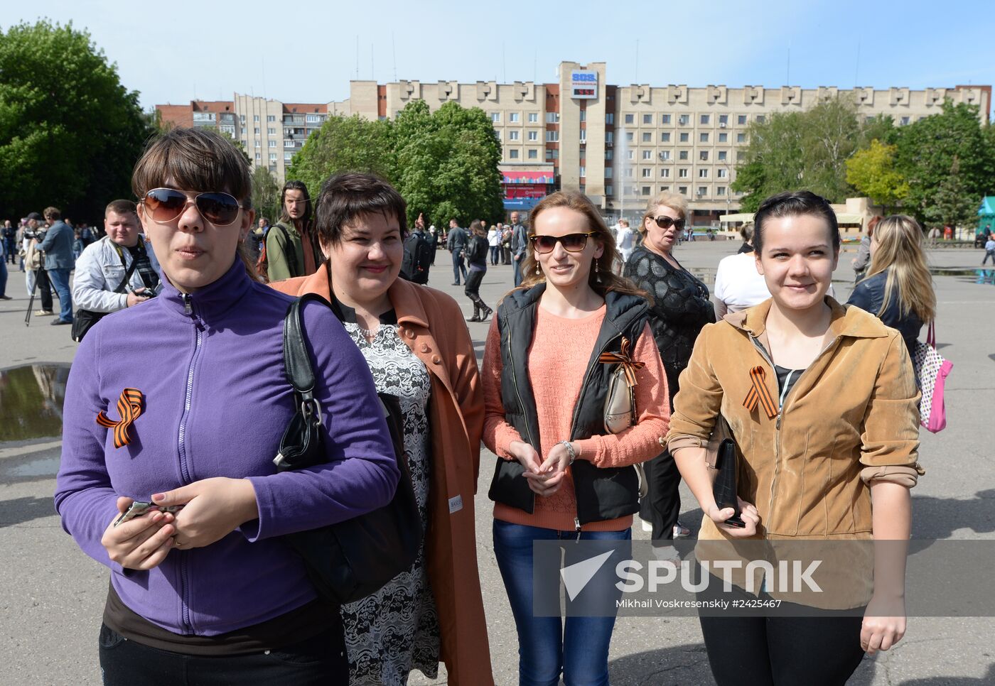 Victory Day celebrations in Slaviansk