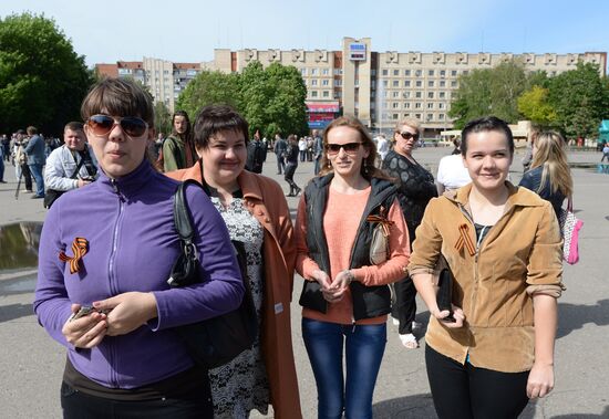 Victory Day celebrations in Slaviansk