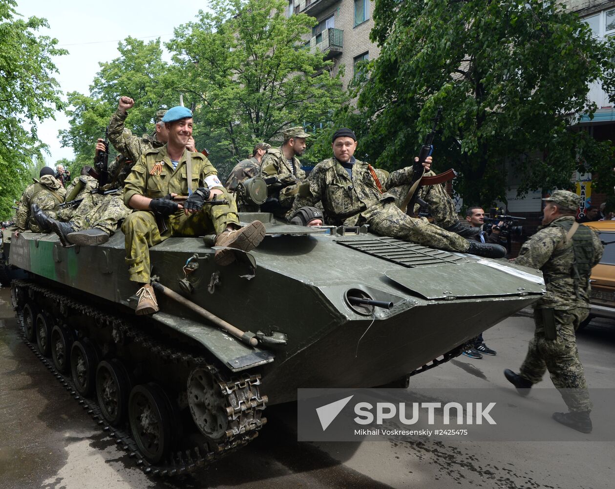 Victory Day celebrations in Slavyansk